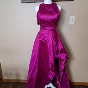 B. Darlin Dark Pink Hi/Lo Dress